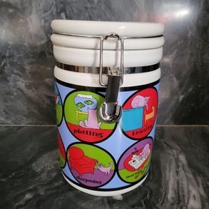 A Cats Life by Ursula Dodge Designs Canister Stoneware.